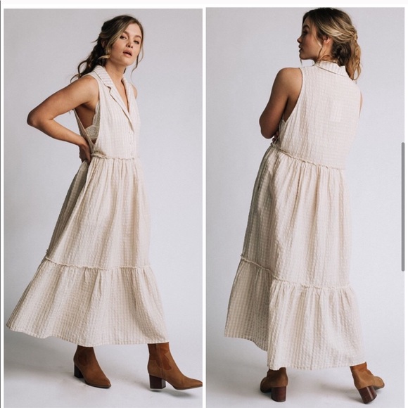 Free People Dresses & Skirts - Free People Saffron Loose fit tan dress